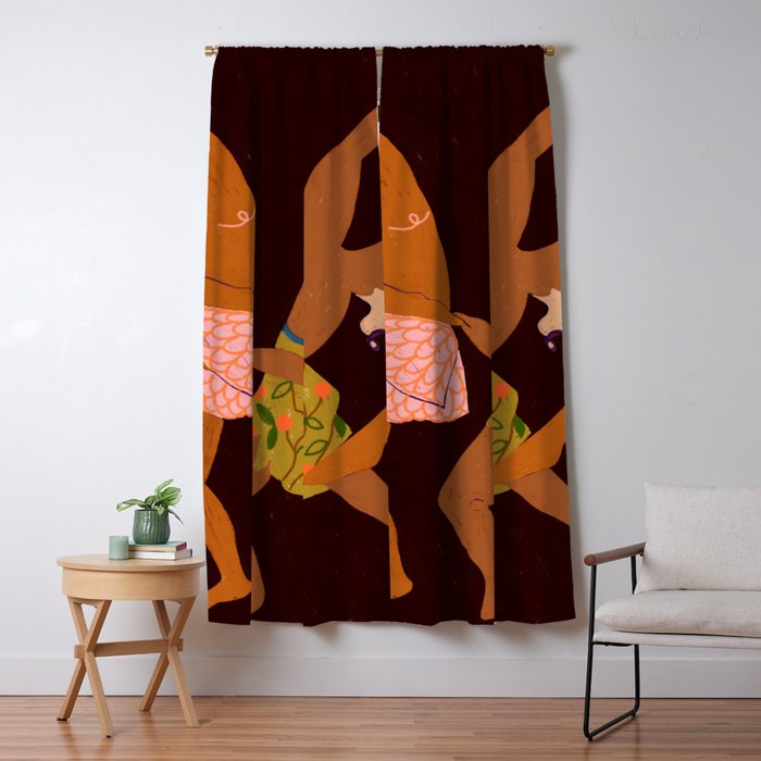 Midnight Muse: The Dance of Sisterhood Window Curtain Gallery Image 1