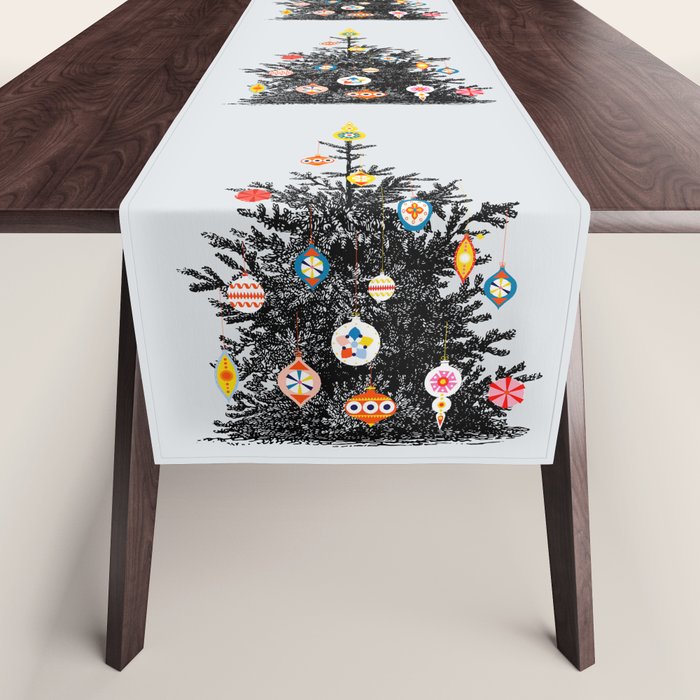Decorated christmas tree Table Runner Gallery Image 1
