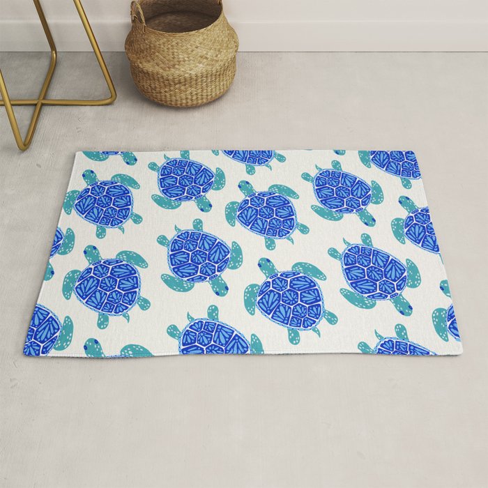 Sea Turtle - Blue Palette Rug Gallery Image 1