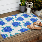 Sea Turtle - Blue Palette Outdoor Rug Gallery Image 2
