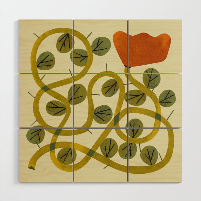 Bramble Rose Wood Wall Art Gallery Image 1