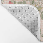 Vintage wild strawberries on cottage pink gingham pattern Bath Mat Gallery Image 2