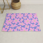 Retro Daisy - Very Peri, Pink, Cream, turquoise  Rug Gallery Image 1