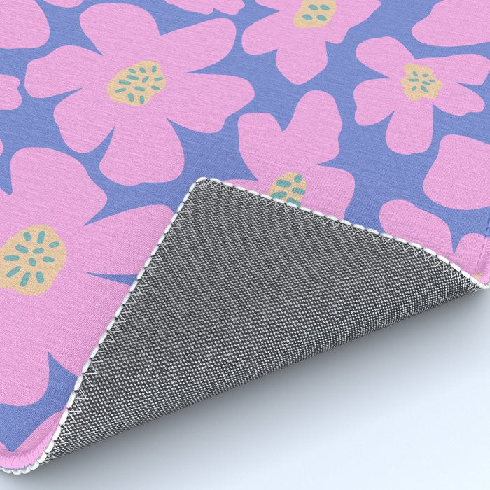 Retro Daisy - Very Peri, Pink, Cream, turquoise  Rug Gallery Image 4