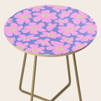 Retro Daisy - Very Peri, Pink, Cream, turquoise  Side Table Gallery Image 2