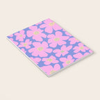 Retro Daisy - Very Peri, Pink, Cream, turquoise  Notebook Gallery Image 3