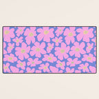 Retro Daisy - Very Peri, Pink, Cream, turquoise  Desk Mat Gallery Image 3
