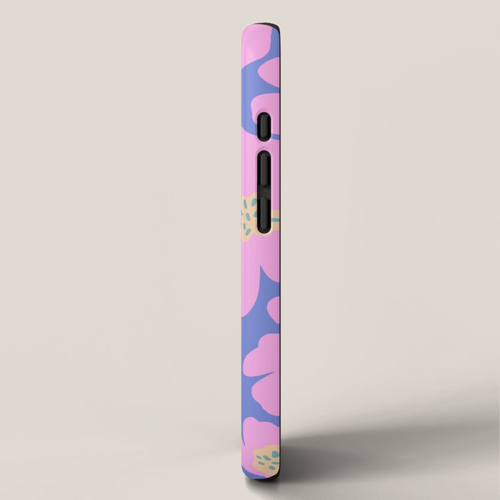 Retro Daisy - Very Peri, Pink, Cream, turquoise  iPhone Case Gallery Image 2