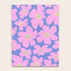Retro Daisy - Very Peri, Pink, Cream, turquoise  Notebook Gallery Image 4