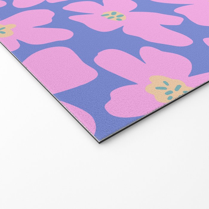 Retro Daisy - Very Peri, Pink, Cream, turquoise  Welcome Mat Gallery Image 2