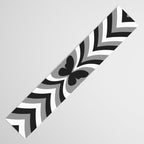 Retro 70s Butterfly in Black & White Table Runner Gallery Image 3