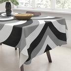 Retro 70s Butterfly in Black & White Tablecloth Gallery Image 3