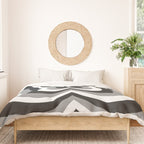 Retro 70s Butterfly in Black & White Duvet Cover Gallery Image 3