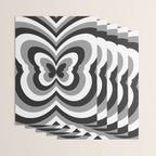 Retro 70s Butterfly in Black & White Wrapping Paper Gallery Image 3
