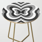 Retro 70s Butterfly in Black & White Side Table Gallery Image 2