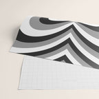 Retro 70s Butterfly in Black & White Wrapping Paper Gallery Image 2