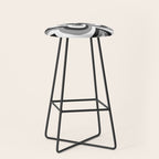 Retro 70s Butterfly in Black & White Stool Gallery Image 1