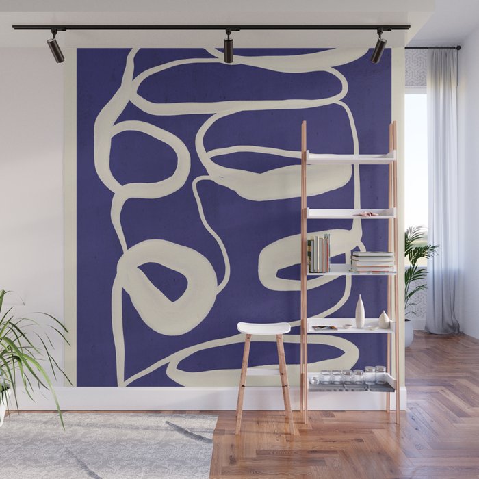 Abstract line art 100 Wall Mural Gallery Image 1