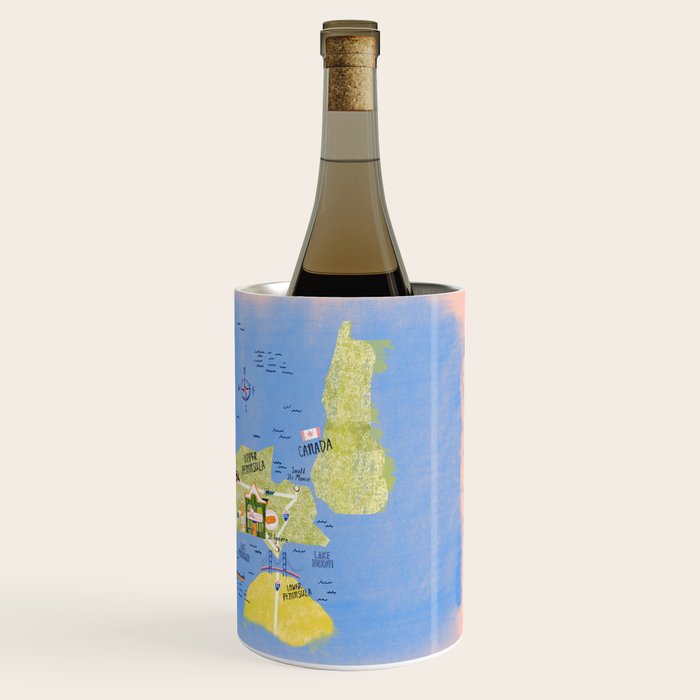 Map of Northern Michigan - Pasty Tour in Peach Wine Chiller Gallery Image 3