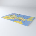 Map of Northern Michigan - Pasty Tour in Peach Rug Gallery Image 3
