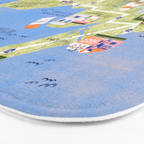 Map of Northern Michigan - Pasty Tour in Peach Bath Mat Gallery Image 3
