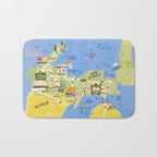 Map of Northern Michigan - Pasty Tour in Peach Bath Mat Gallery Image 1