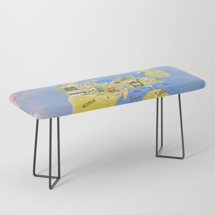 Map of Northern Michigan - Pasty Tour in Peach Bench Gallery Image 1