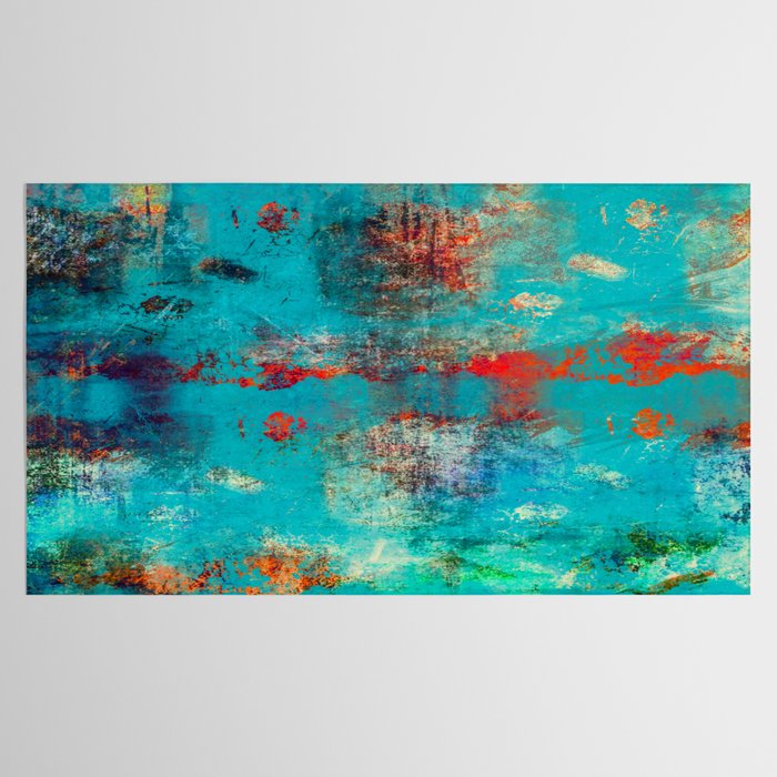 Aztec Turquoise Stone Abstract Texture Design Art Tablecloth Gallery Image 2