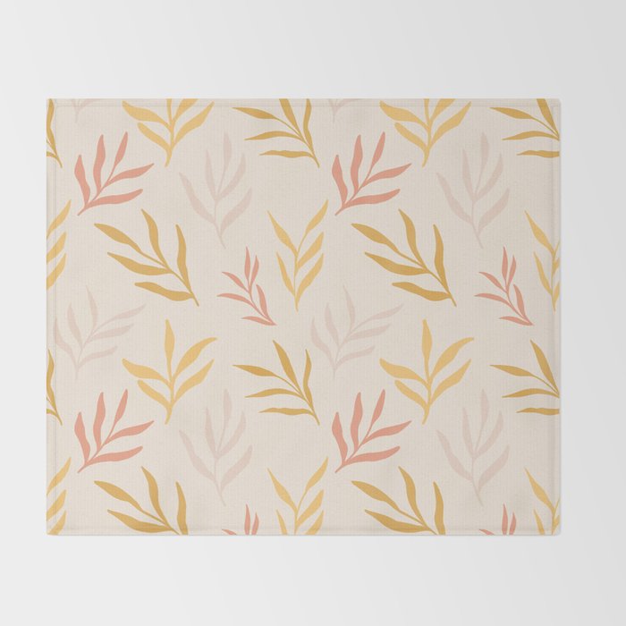 Soft branches Throw Blanket Gallery Image 2