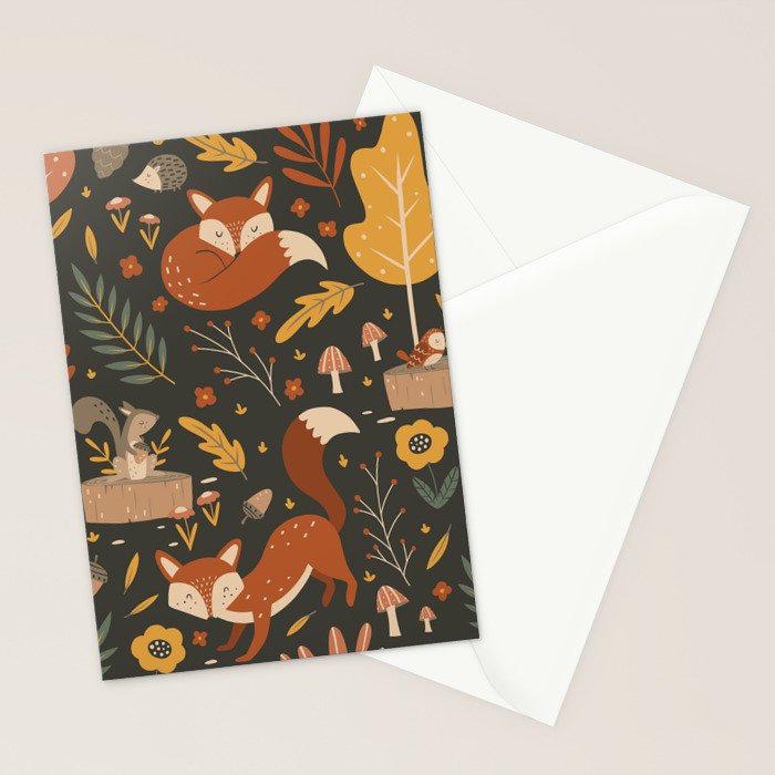 Woodland Critters Stationery Card Gallery Image 2