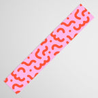 Pink line doodle squiggle pattern Table Runner Gallery Image 3