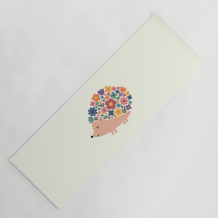 Floral Hedgehog Yoga Mat Gallery Image 1