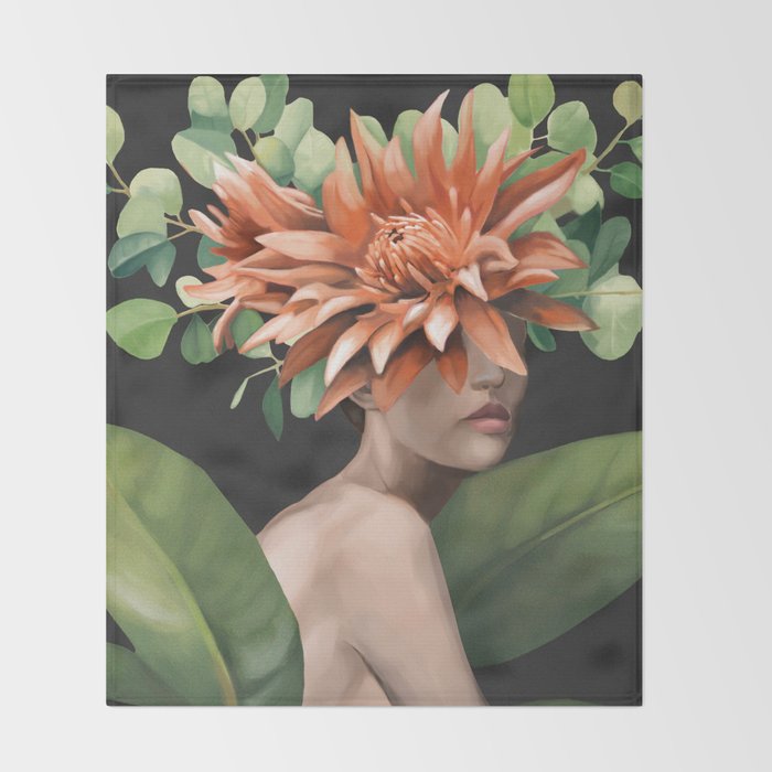 Veiled by Bloom 2 Throw Blanket Gallery Image 2