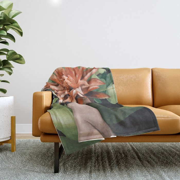 Veiled by Bloom 2 Throw Blanket Gallery Image 1