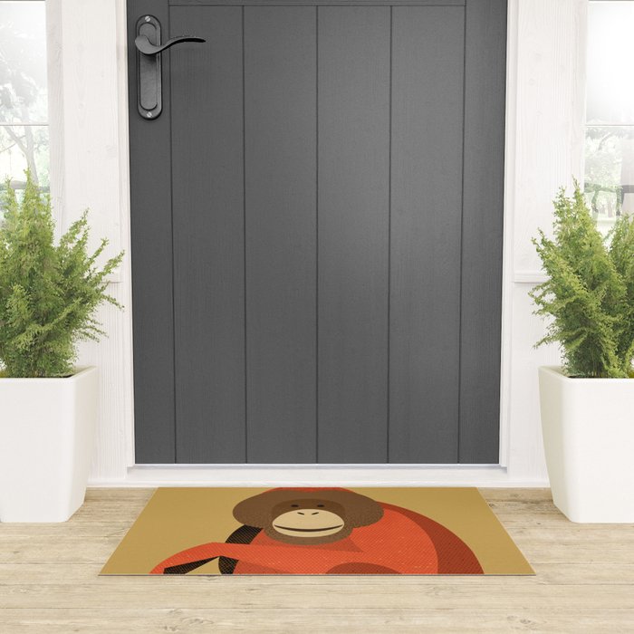 Whimsy Orangutan Welcome Mat Gallery Image 3