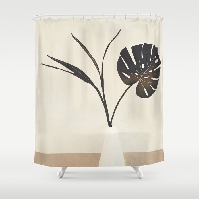 Monstera Decoration Shower Curtain Gallery Image 1