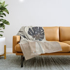 Monstera Decoration Throw Blanket Gallery Image 1