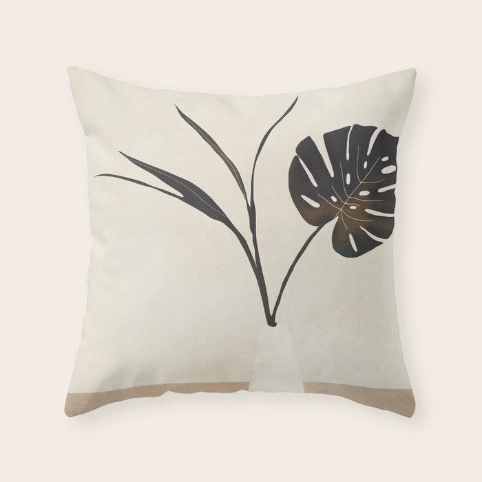 Monstera Decoration Throw Pillow Gallery Image 6