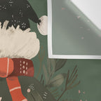 Festive Ho Ho Ho Bauble Green  Wall Tapestry Gallery Image 3