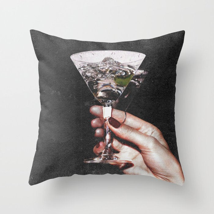 Martini Nights Throw Pillow Gallery Image 1