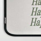 Happy Holidays Muted Green On Cream Laptop Sleeve Gallery Image 3