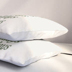 Happy Holidays Muted Green On Cream Pillow Sham Gallery Image 3