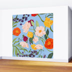 Poppy Garden Blue Wall Mural Gallery Image 2