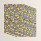 Construction Trucks on Gray Wrapping Paper Gallery Image 3