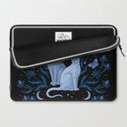 Blue Thistle & Cat Laptop Sleeve Gallery Image 2