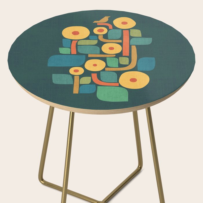 Bird in mid-century garden Side Table Gallery Image 2