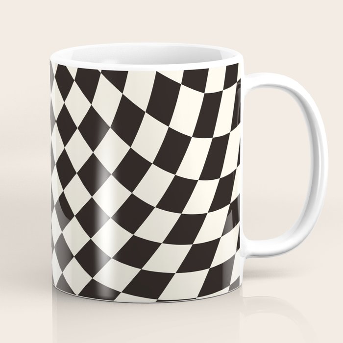 Black&White Checker Coffee Mug Gallery Image 1
