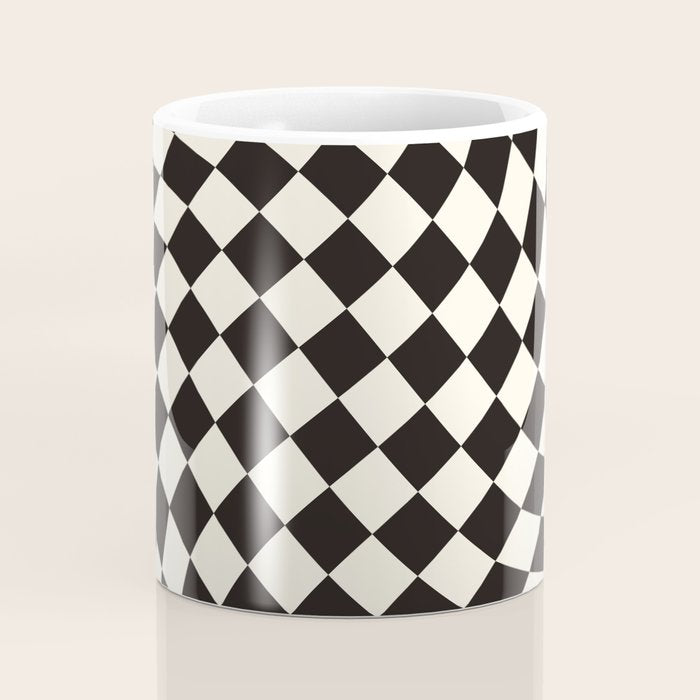 Black&White Checker Coffee Mug Gallery Image 4
