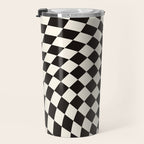 Black&White Checker Travel Mug Gallery Image 3
