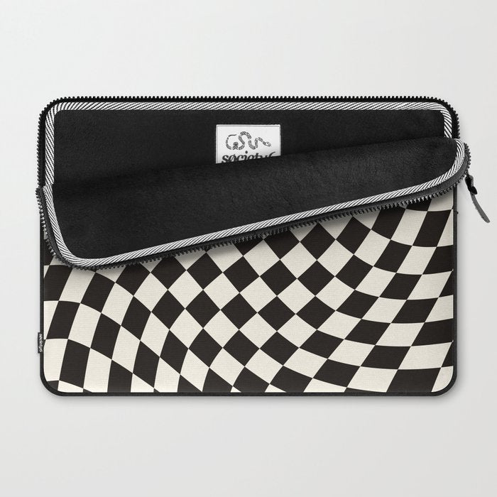 Black&White Checker Laptop Sleeve Gallery Image 2